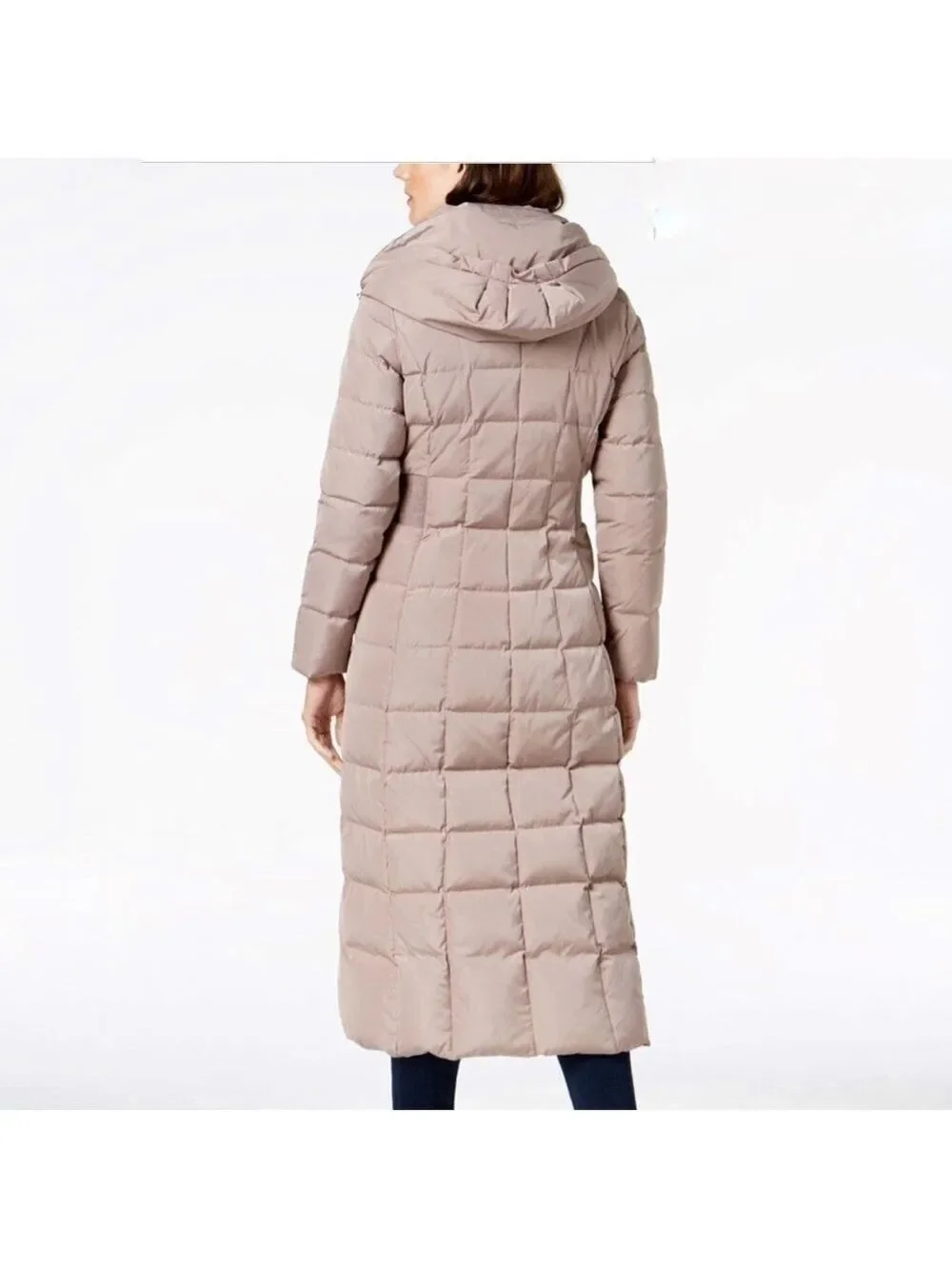 NEW-COLE Haan Signature Hooded Puffer Maxi Coat LG